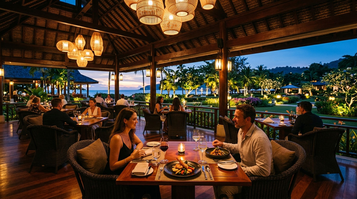 Dining pavilion restaurant at Dandami Luxury Resort